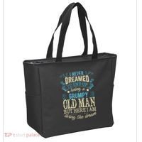 I Never Dreamed That I'd Become A Grumpy Old Man Grandpa Tote Bag thumb 2