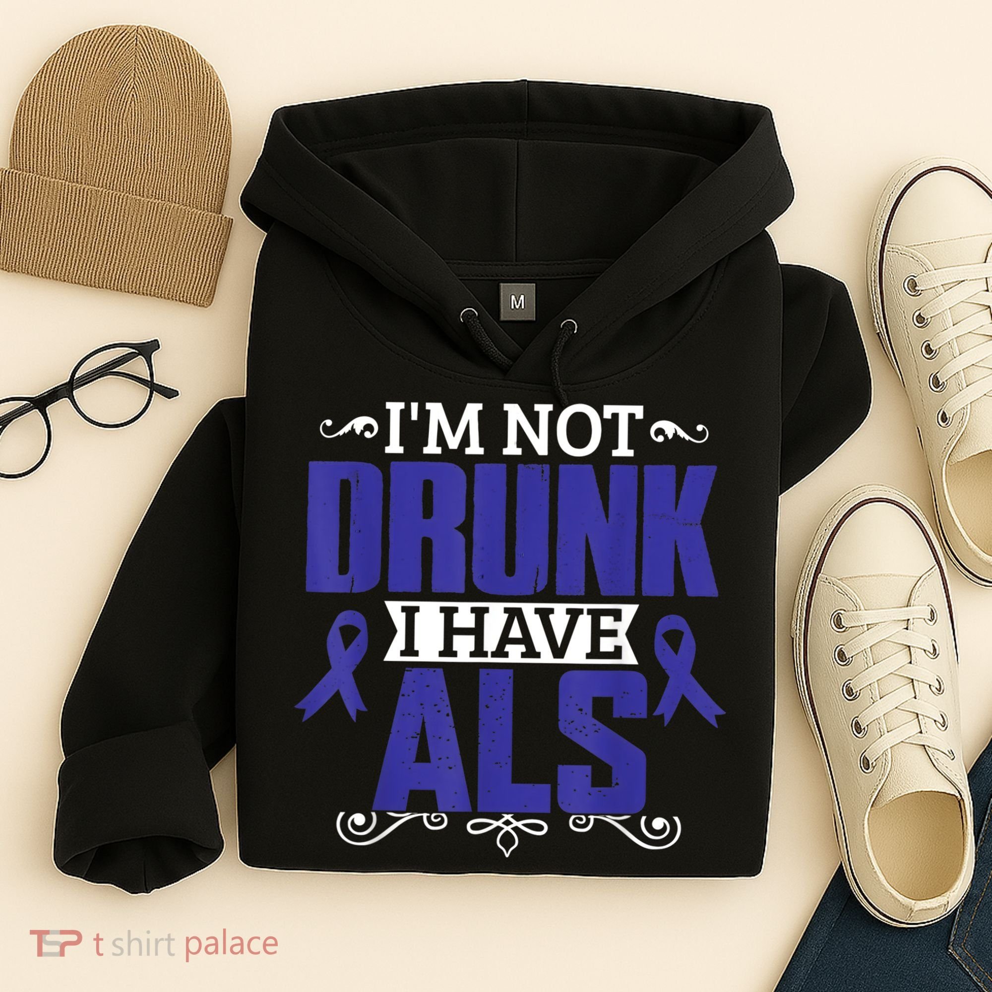 I'm Not Drunk i have ALS, ALS Awareness  Gift Hoodie