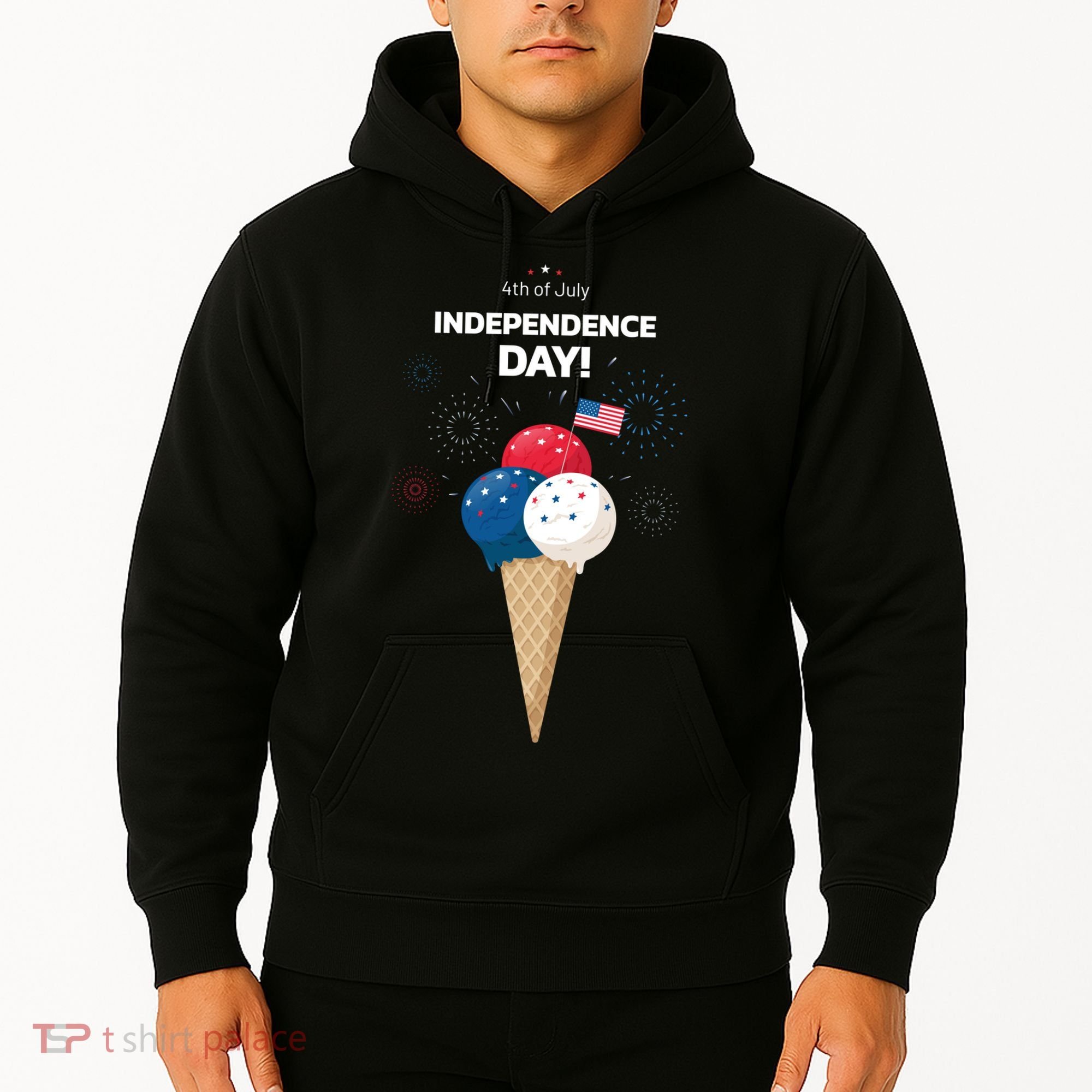 Independence Day Ice Cream Red White And Blue Hoodie