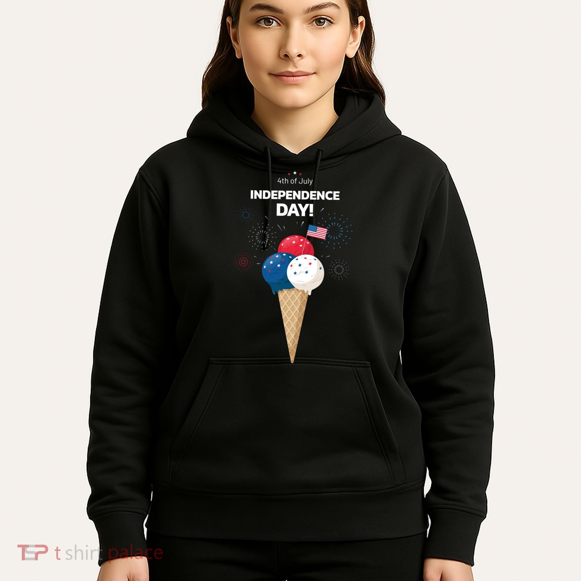 Independence Day Ice Cream Red White And Blue Hoodie
