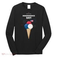 Independence Day Ice Cream Red White And Blue Long Sleeve Shirt thumb 0