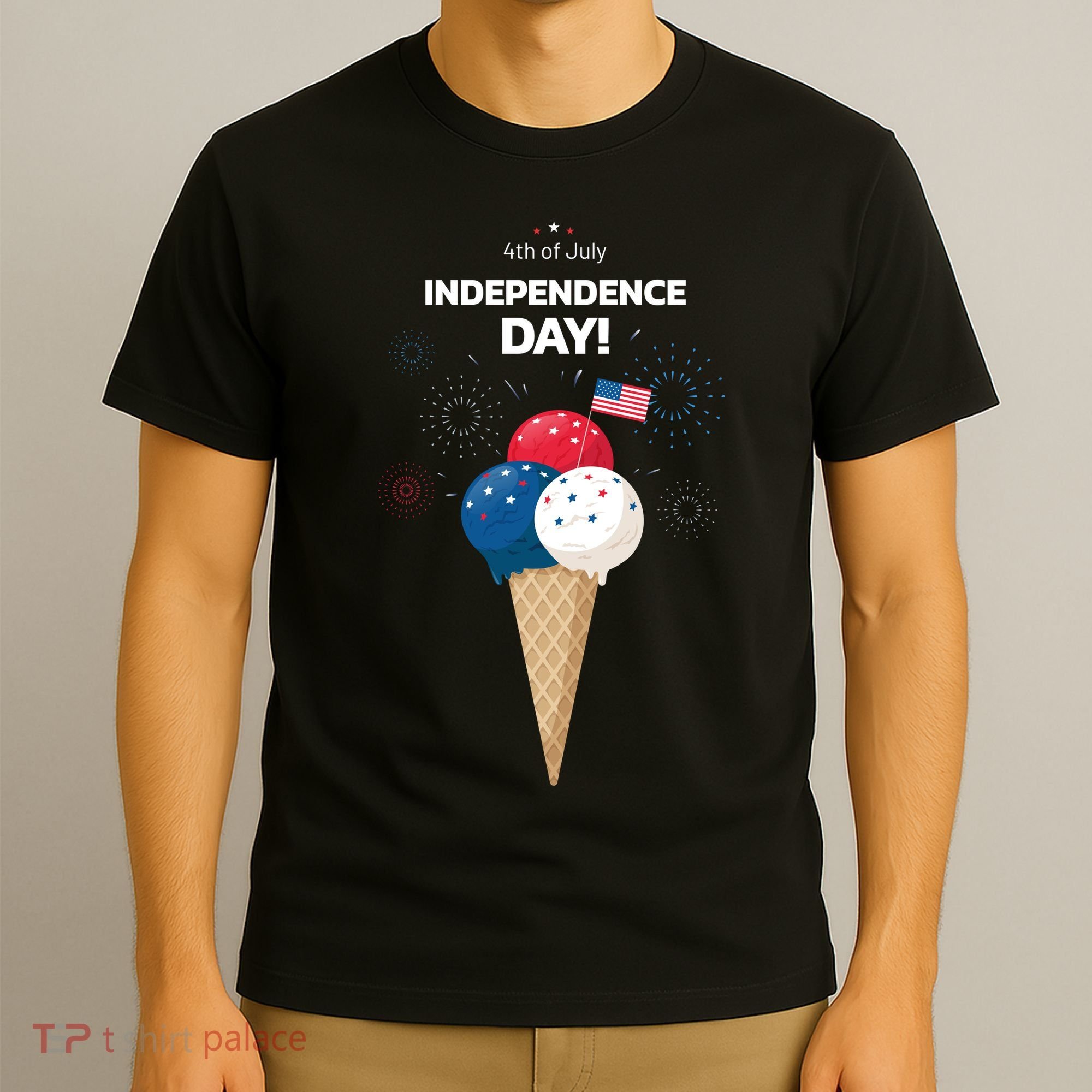 Independence Day Ice Cream Red White And Blue T-Shirt