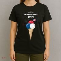 Independence Day Ice Cream Red White And Blue T-Shirt thumb 4