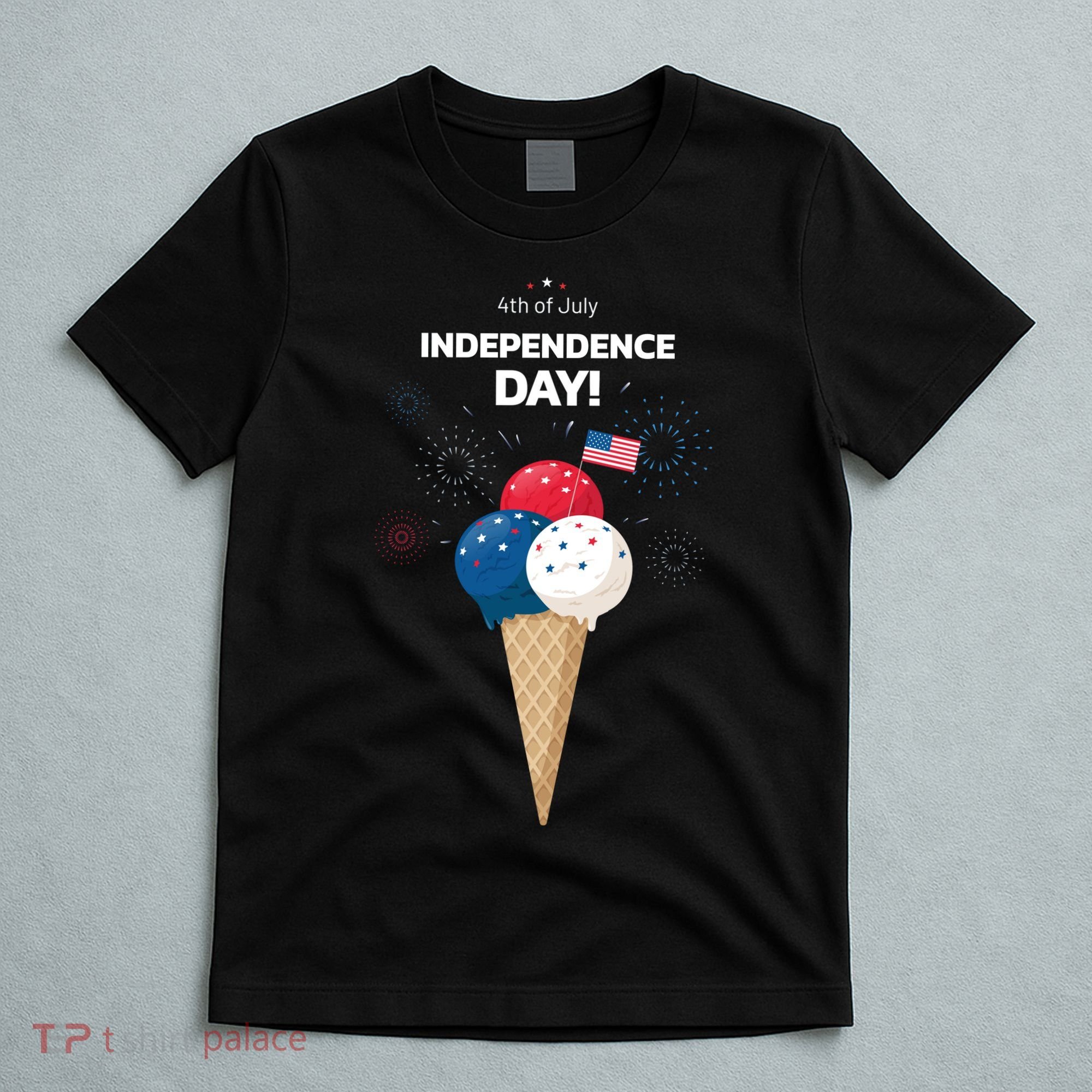 Independence Day Ice Cream Red White And Blue T-Shirt