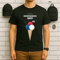 Independence Day Ice Cream Red White And Blue T-Shirt thumb 6