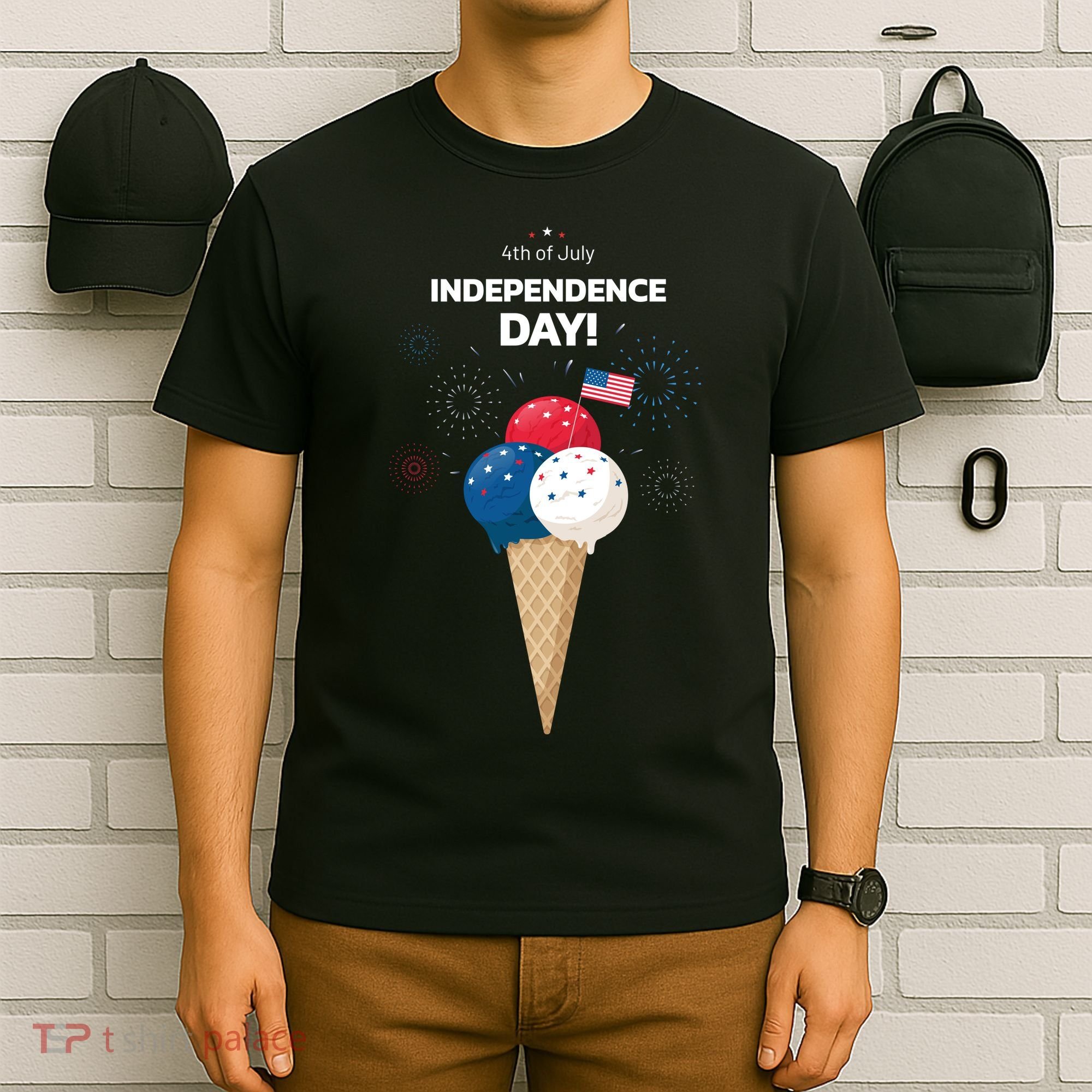 Independence Day Ice Cream Red White And Blue T-Shirt