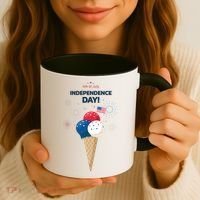 Independence Day Ice Cream Red White And Blue Coffee Mug thumb 3