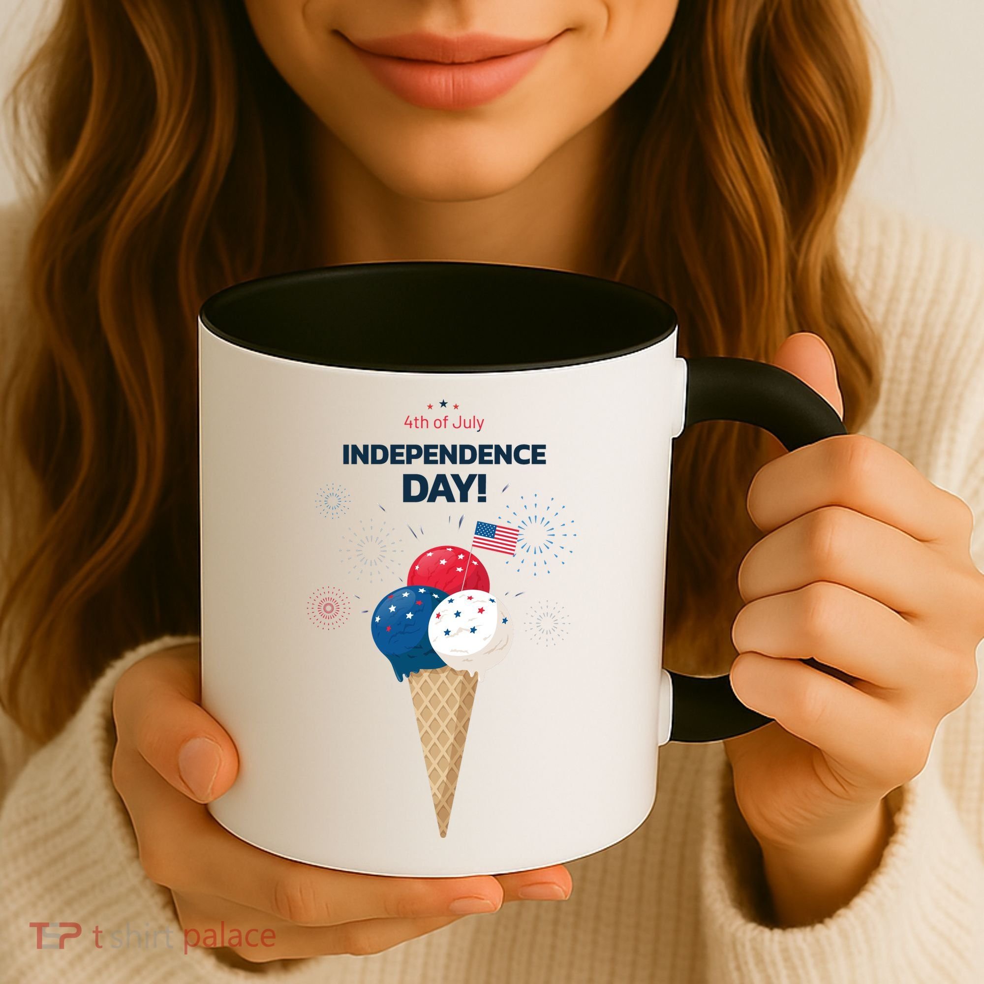 Independence Day Ice Cream Red White And Blue Coffee Mug