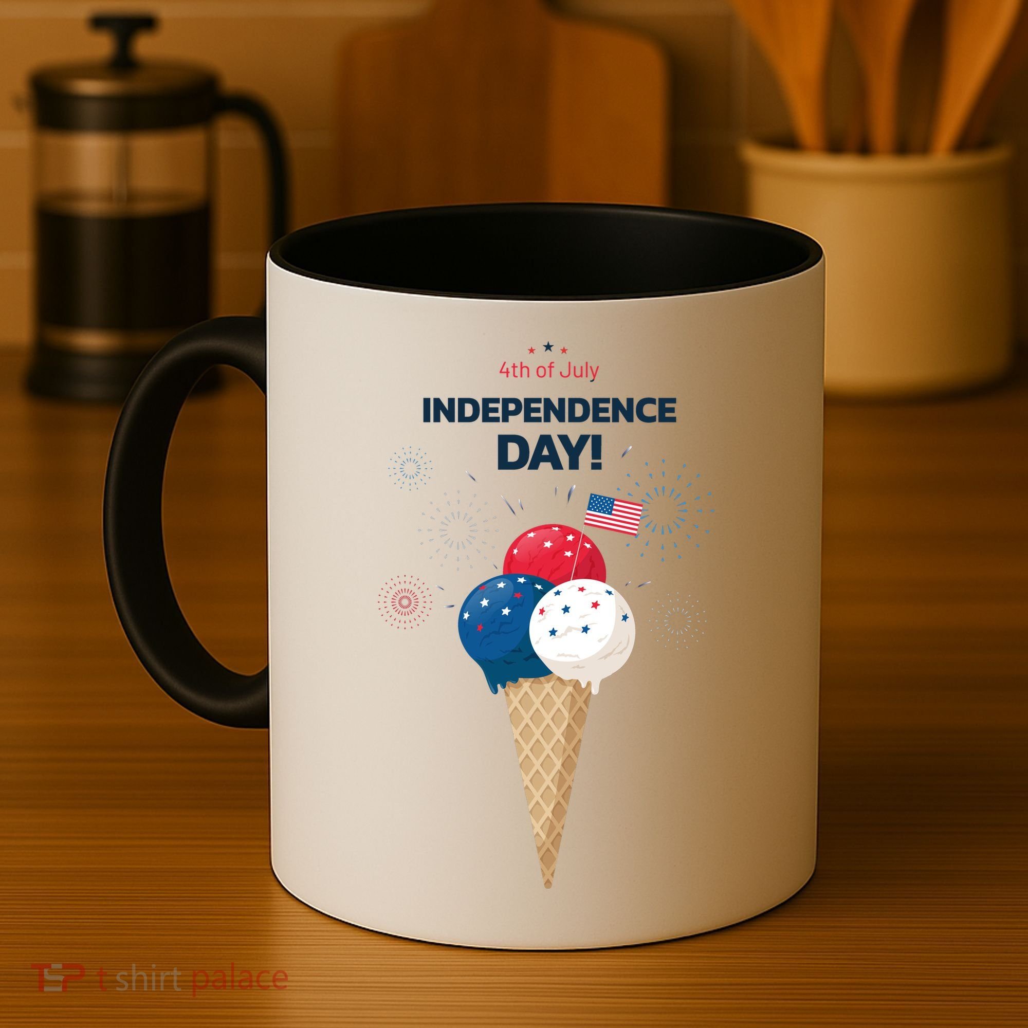 Independence Day Ice Cream Red White And Blue Coffee Mug