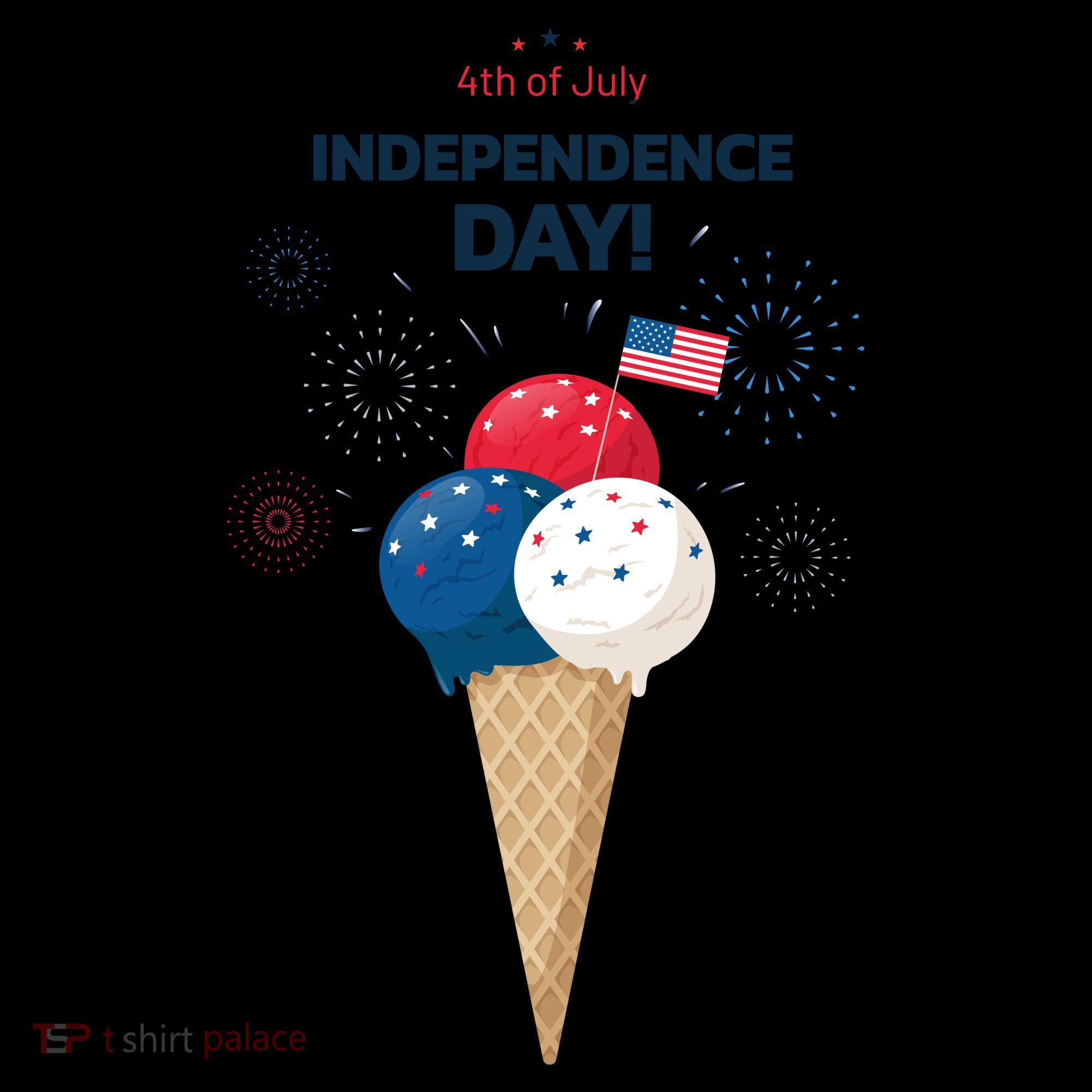 Independence Day Ice Cream Red White And Blue Coffee Mug