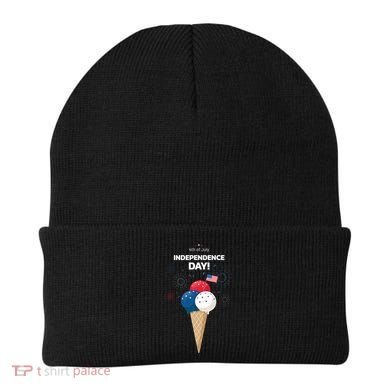 Independence Day Ice Cream Red White And Blue Beanie