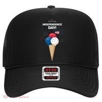 Independence Day Ice Cream Red White And Blue Hat thumb 0