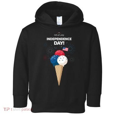 Independence Day Ice Cream Red White And Blue Toddler Hoodie