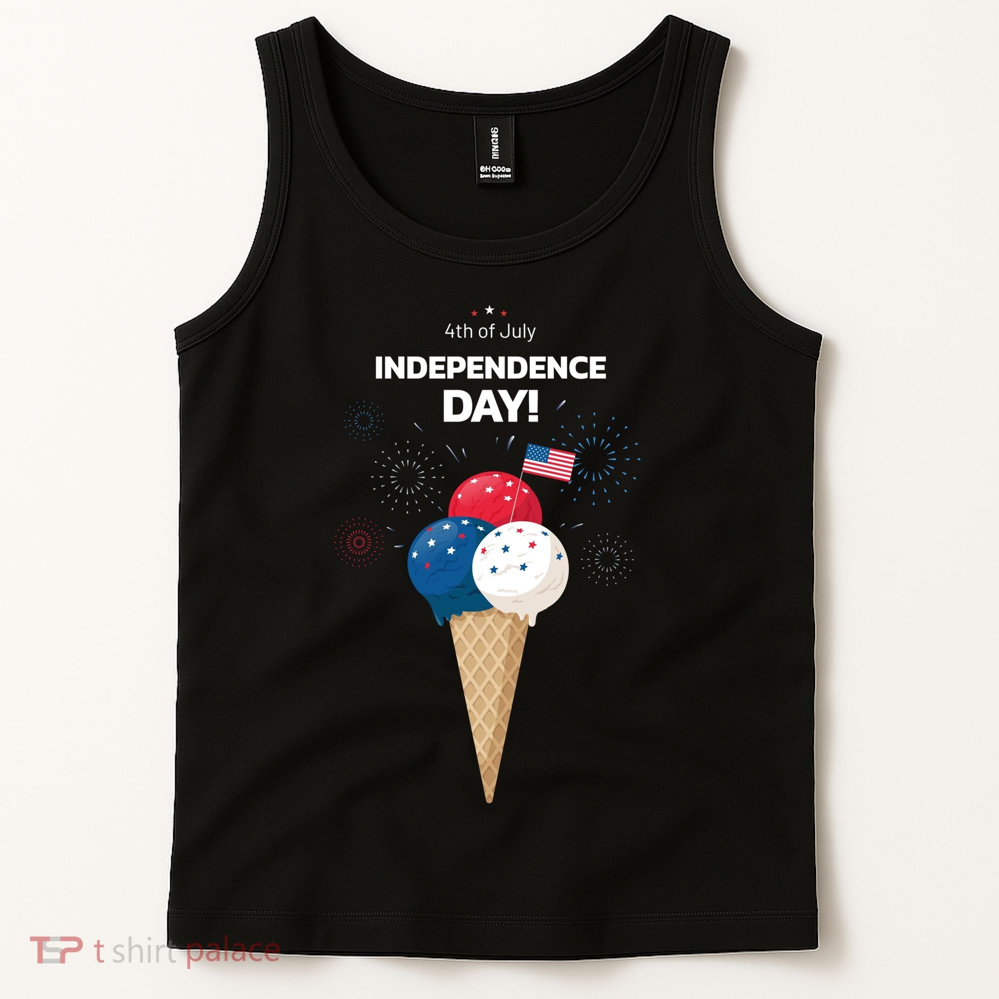 Independence Day Ice Cream Red White And Blue Tank Top