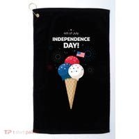 Independence Day Ice Cream Red White And Blue Golf Towel thumb 0