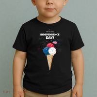 Independence Day Ice Cream Red White And Blue Toddler T-Shirt thumb 2