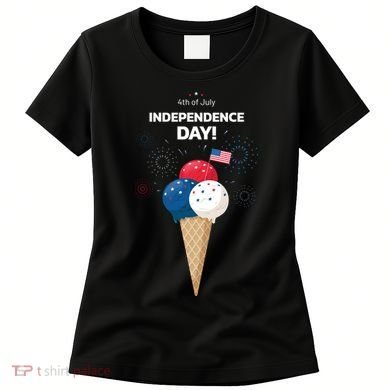 Independence Day Ice Cream Red White And Blue Women's T-Shirt