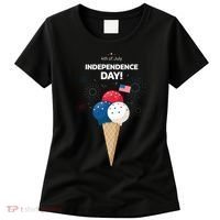 Independence Day Ice Cream Red White And Blue Women's T-Shirt thumb 0