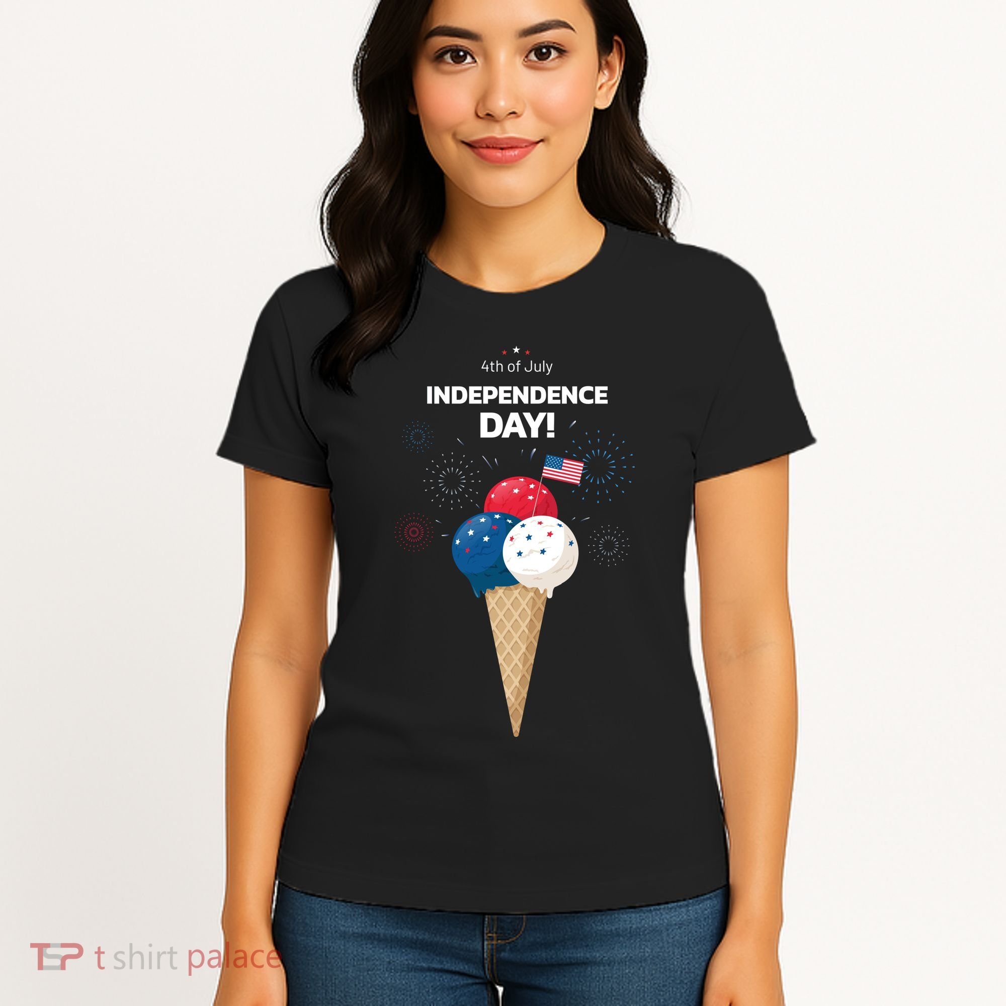 Independence Day Ice Cream Red White And Blue Women's T-Shirt