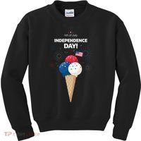 Independence Day Ice Cream Red White And Blue Kids Sweatshirt thumb 0