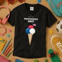 Independence Day Ice Cream Red White And Blue Kids T-Shirt thumb 3