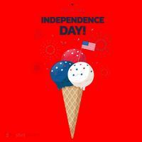 Independence Day Ice Cream Red White And Blue Santa Hat thumb 1