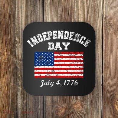 Independence Day July 4 1776 Vintage Coaster
