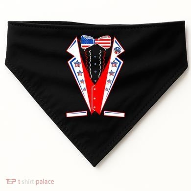 Independence Day USA Tuxedo Tux USA-Made Doggie Bandana