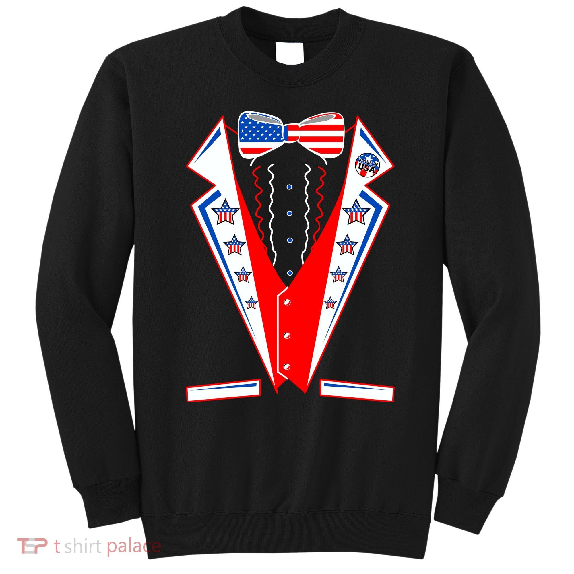 Independence Day USA Tuxedo Tux Sweatshirt