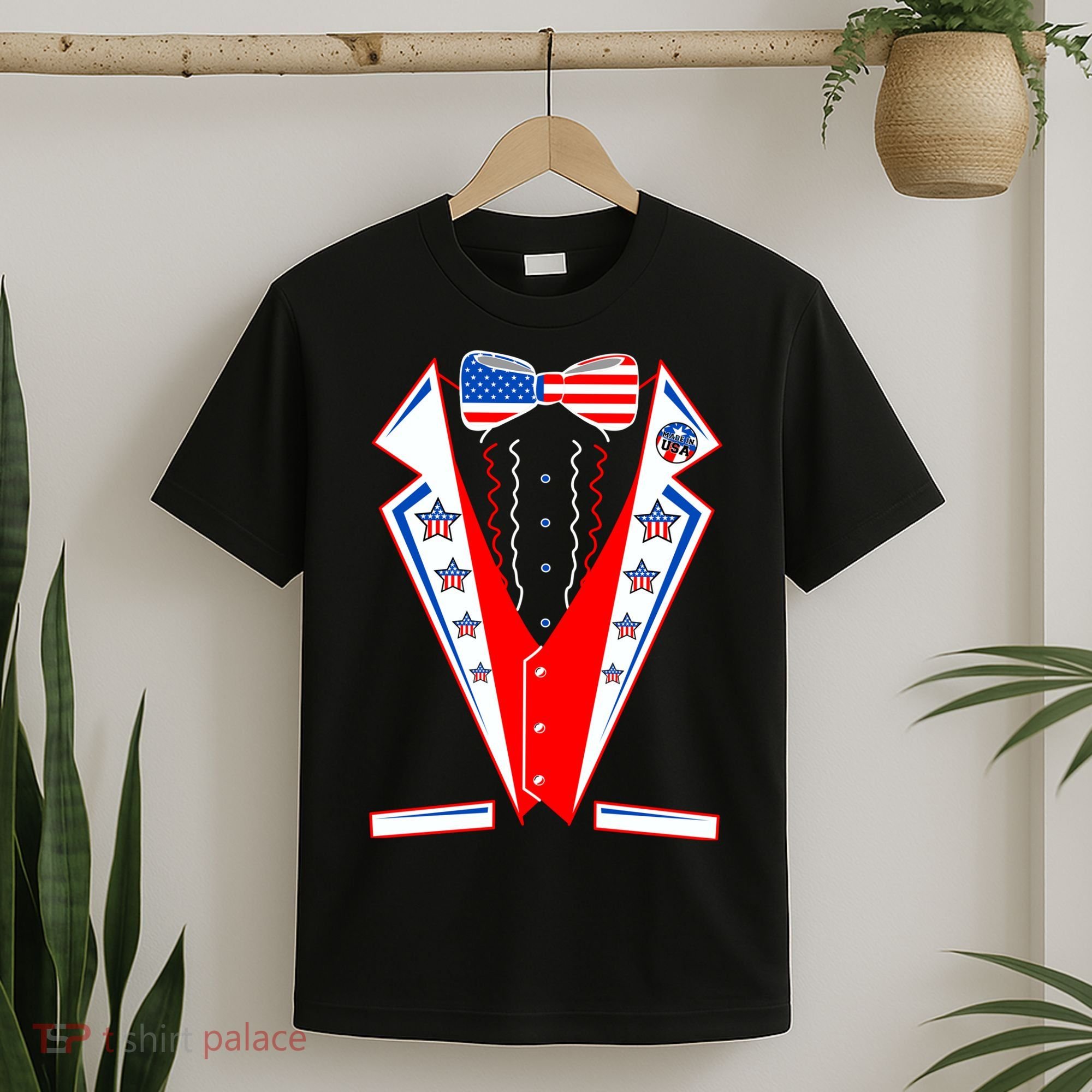 Independence Day USA Tuxedo Tux T-Shirt