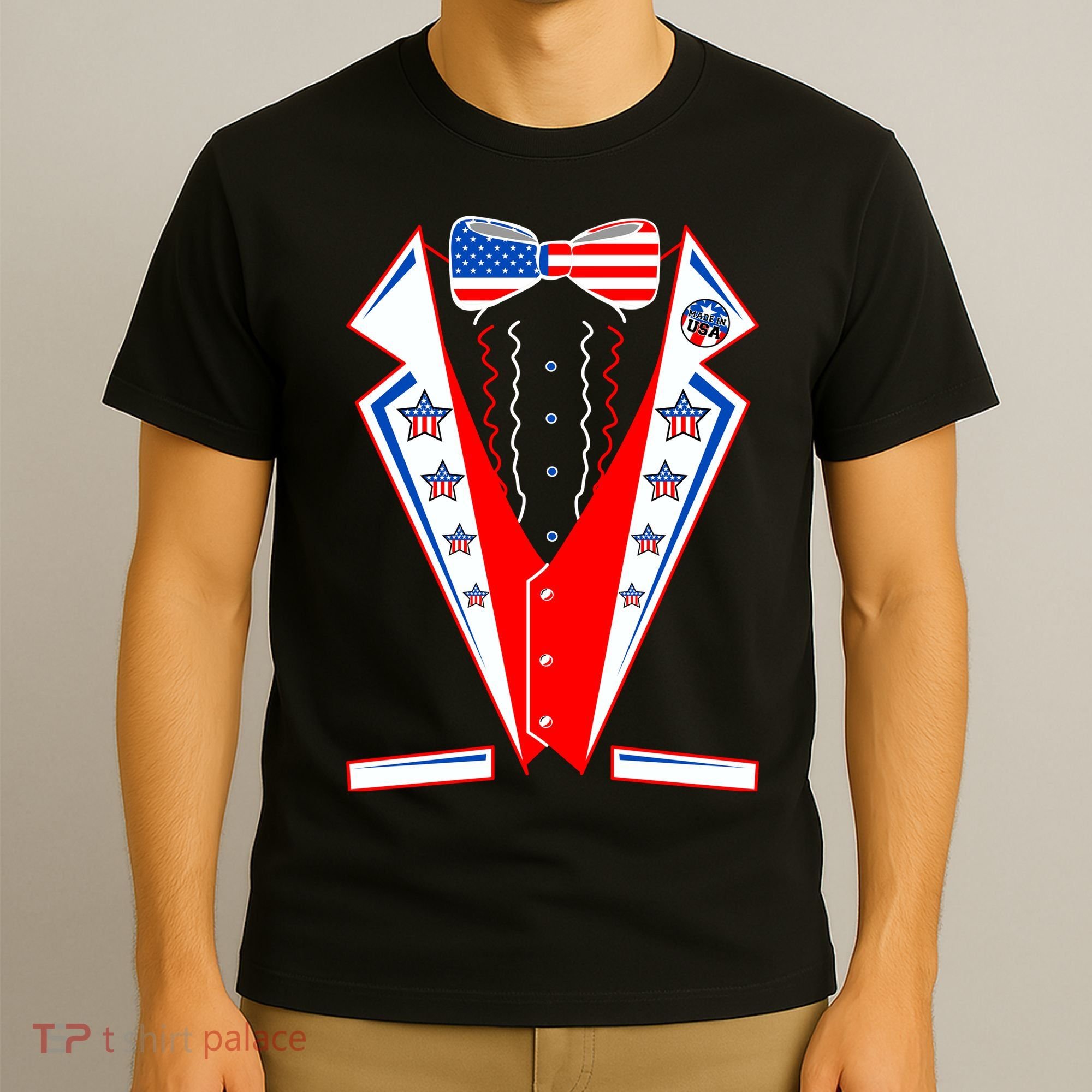 Independence Day USA Tuxedo Tux T-Shirt