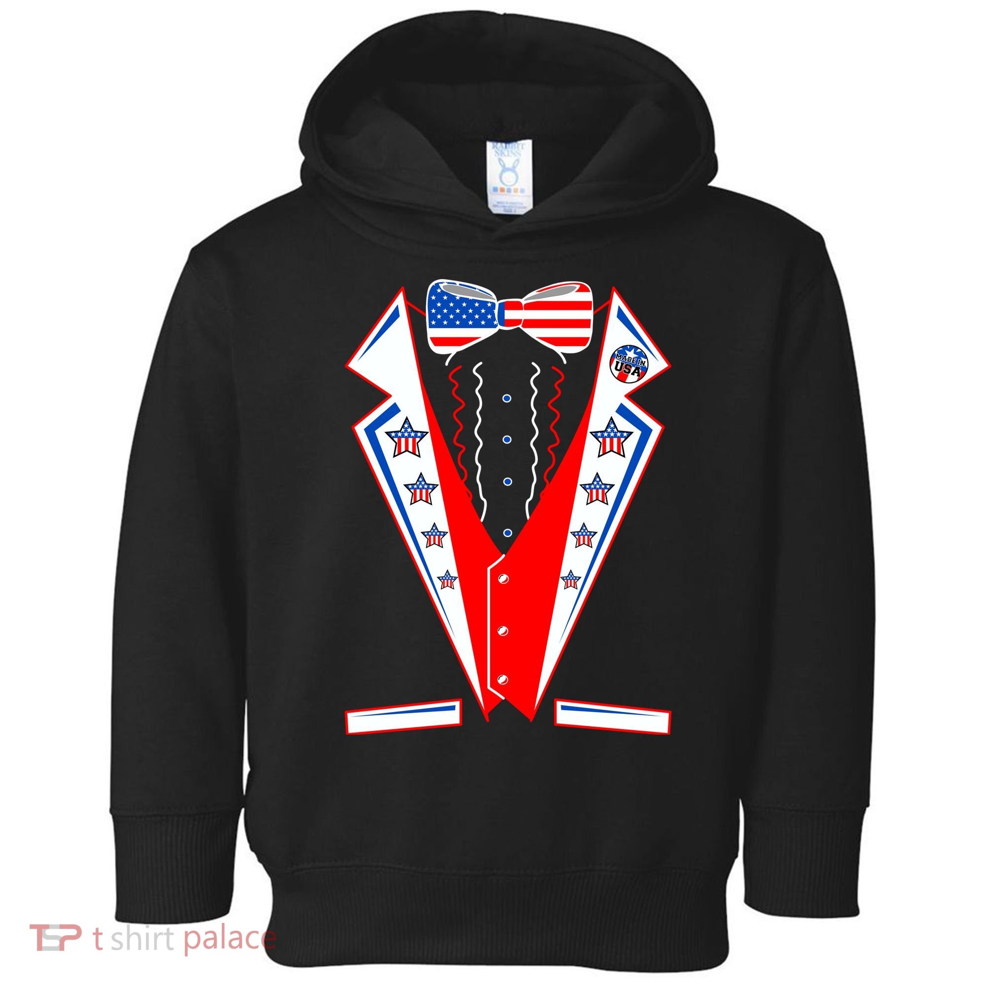Independence Day USA Tuxedo Tux Toddler Hoodie