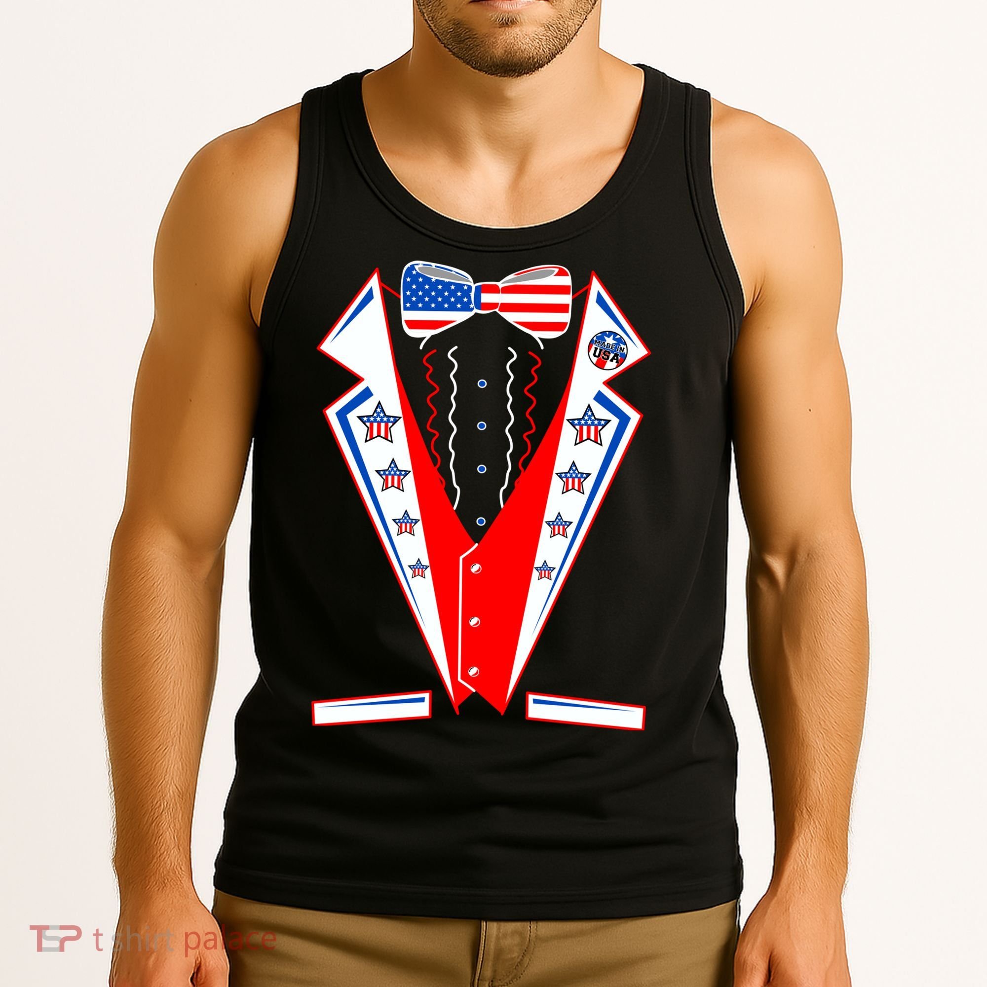 Independence Day USA Tuxedo Tux Tank Top
