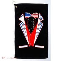 Independence Day USA Tuxedo Tux Golf Towel thumb 0