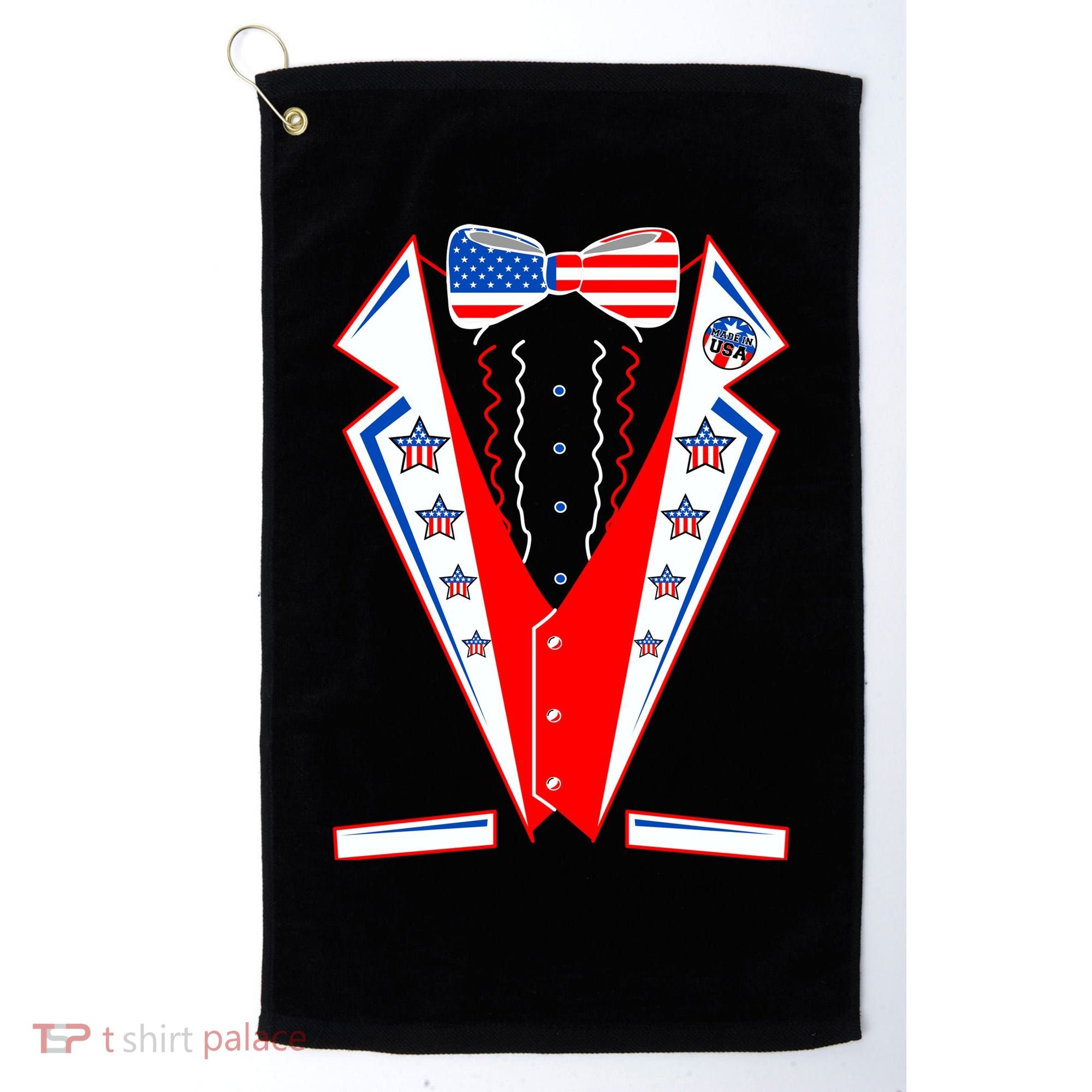 Independence Day USA Tuxedo Tux Golf Towel