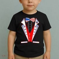 Independence Day USA Tuxedo Tux Toddler T-Shirt thumb 2