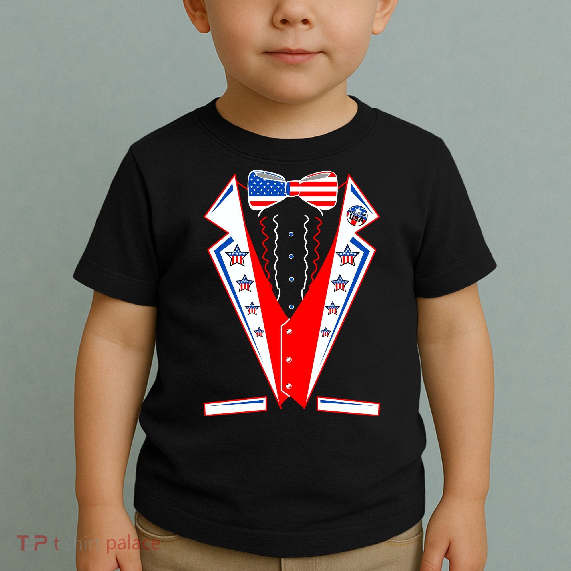 Independence Day USA Tuxedo Tux Toddler T-Shirt