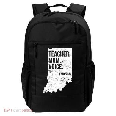 Indiana Teachers Red For Ed Mom Voice Backpack