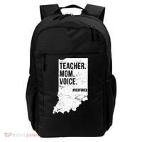 Indiana Teachers Red For Ed Mom Voice Backpack thumb 0