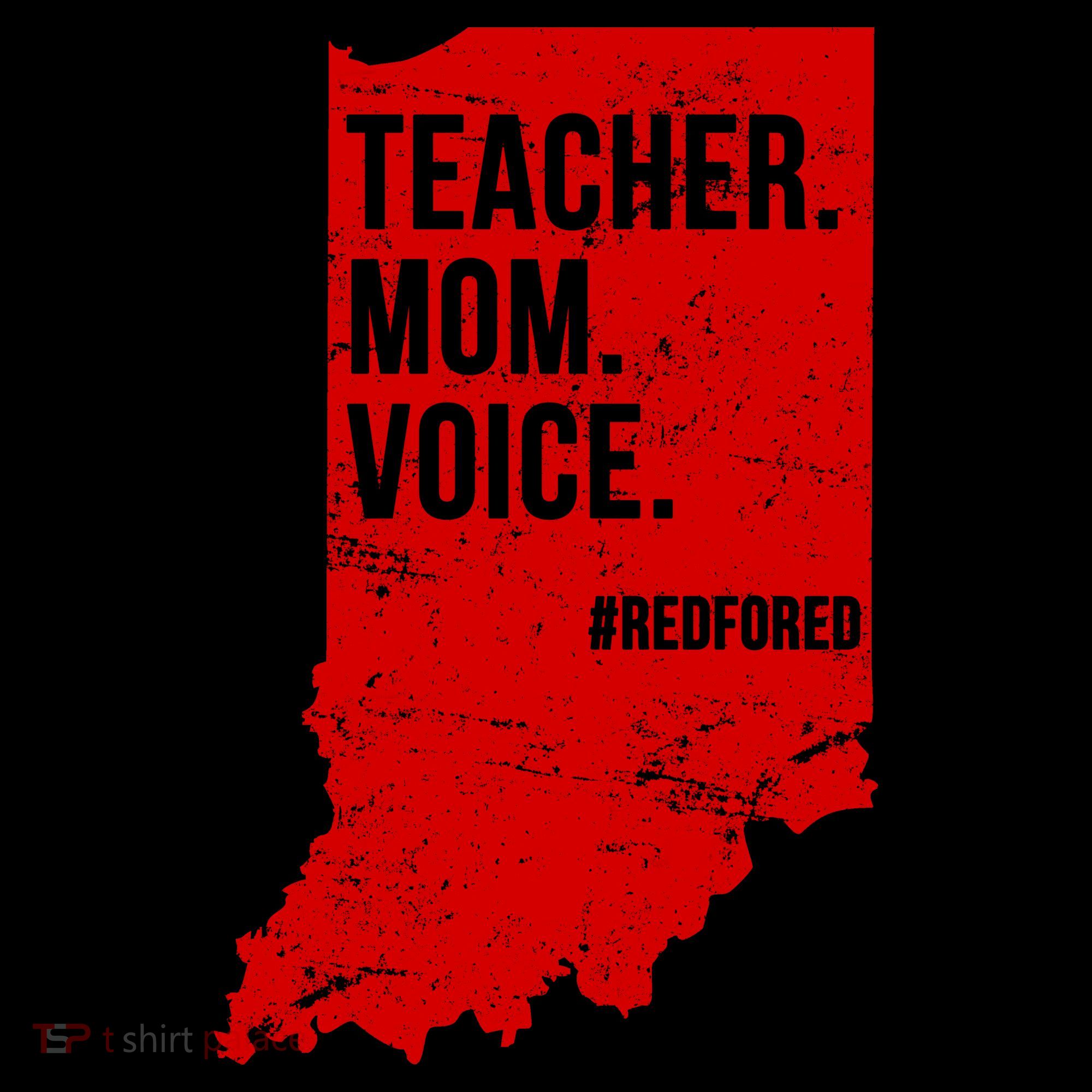 Indiana Teachers Red For Ed Mom Voice Coffee Mug