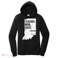 Indiana Teachers Red For Ed Mom Voice Women's Hoodie thumb 0