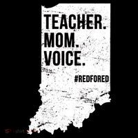 Indiana Teachers Red For Ed Mom Voice Women's Hoodie thumb 2