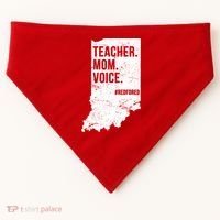 Indiana Teachers Red For Ed Mom Voice USA-Made Doggie Bandana thumb 0