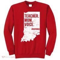 Indiana Teachers Red For Ed Mom Voice Sweatshirt thumb 0