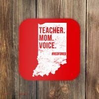 Indiana Teachers Red For Ed Mom Voice Coaster thumb 0