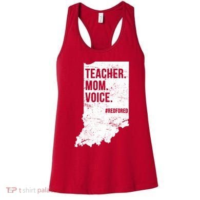 Indiana Teachers Red For Ed Mom Voice Women's Tank Top