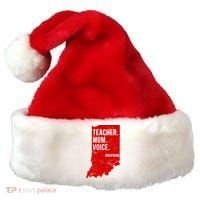 Indiana Teachers Red For Ed Mom Voice Santa Hat thumb 0