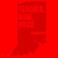 Indiana Teachers Red For Ed Mom Voice Santa Hat thumb 1