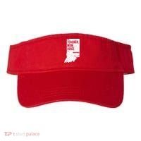 Indiana Teachers Red For Ed Mom Voice Visor thumb 0