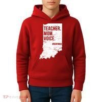 Indiana Teachers Red For Ed Mom Voice Kids Hoodie thumb 4